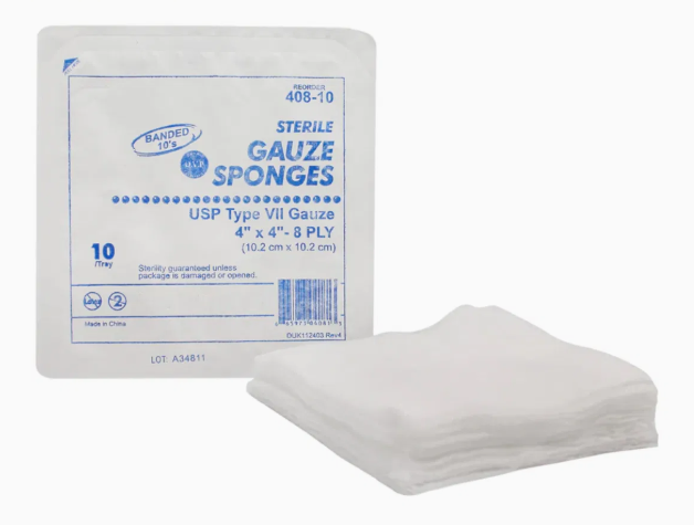 Sterile Gauze Swabs with X-Ray – 10×10 cm – 17 Thread – 8 Ply